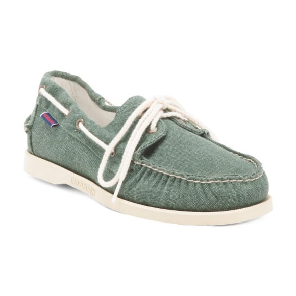 SEBAGO Men's Portland Washed Canvas Boat Shoes - Picture 1 of 2